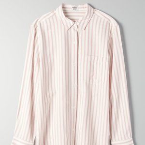 Aritzia Pink Stripe Button Down